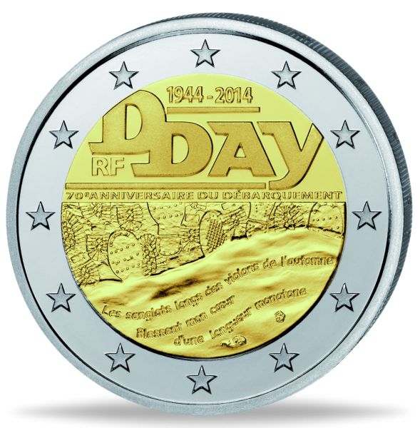 2 Euro D-Day - Münze Vorderseite