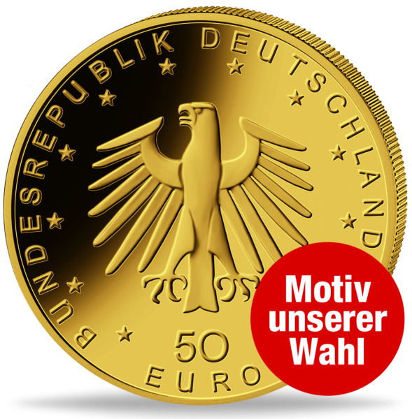 50 Euro Gold Motiv unserer Wahl - Münze Rückseite