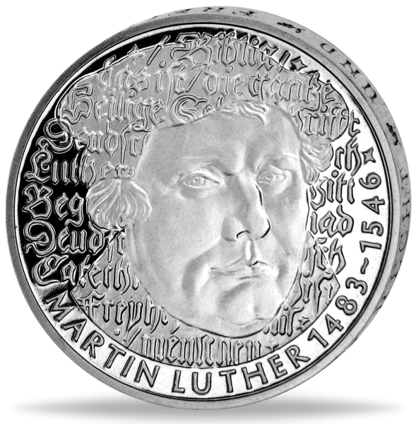 5 Deutsche Mark Martin Luther - Vorderseite BRD Münze