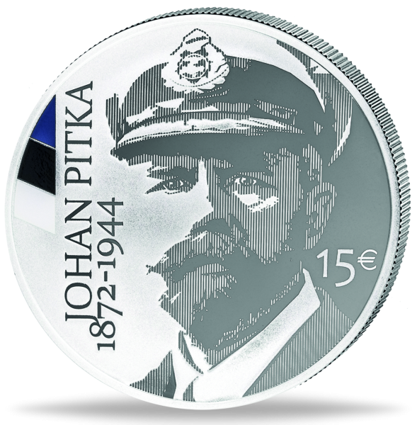 15 Euro Johan Pitka - Nationalheld im Unabhängigkeitskrieg Estland - vorderseite