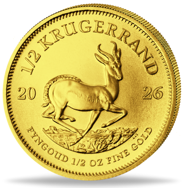 Südafrika, Krügerrand, 1/2 Unze Gold 2026 - Münze Vorderseite