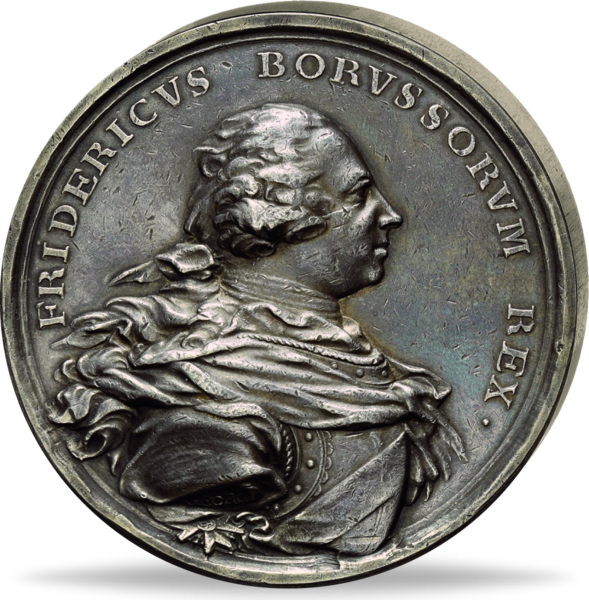 Friedrich II 1757 Schlacht bei Lissa Leuthen - Vorderseite Münze