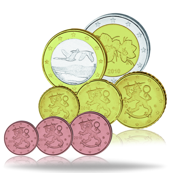 Finnland, 3,88 Euro Satz, 2010, alle 8 Werte in bfr. - Satzbild