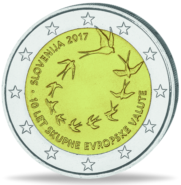 2 Euro 10 Jahre Euro-Einführung - Münze Vorderseite