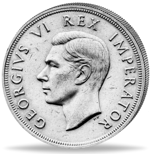 5 Shilling Georg VI - Vorderseite Münze