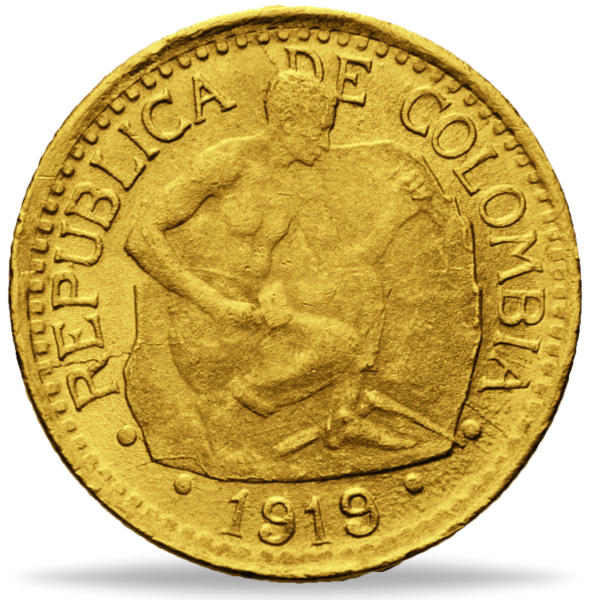 5 Peso Gold Steinschläger - Vorderseite Münze
