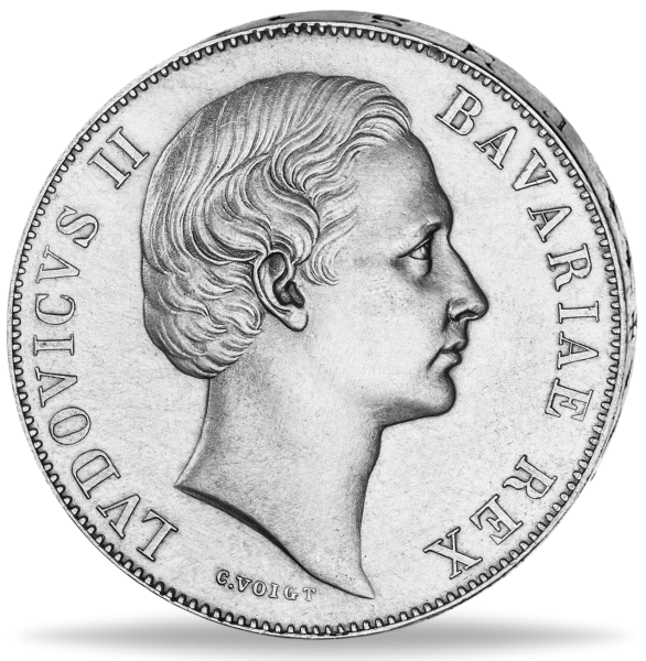 Vereinstaler Ludwig II. Thun 105 - Vorderseite Münze
