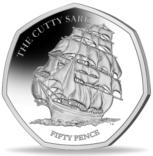 50 Pence Cutty Sark - Vorderseite Münze