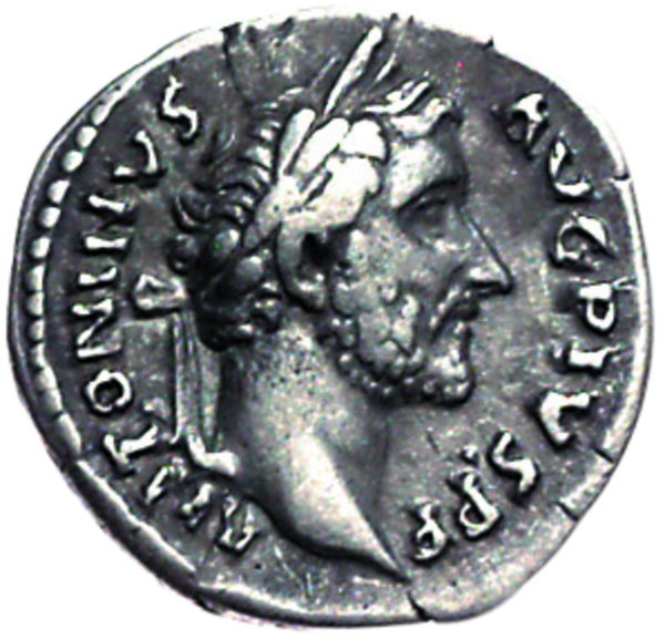 Denar Kaiser Antoninus Pius - Vorderseite Münze