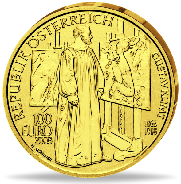 Österreich, 100 Euro Malerei, 2003, Gold, PP - Münze Vorderseite
