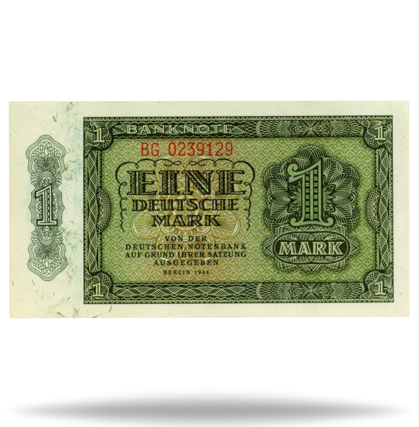 DDR, 1 Mark-Banknote 1948 - Banknote Vorderseite