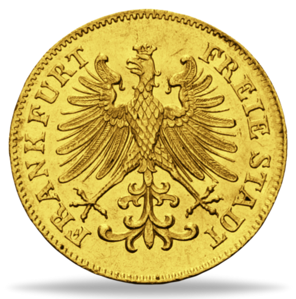 Frankfurt Dukat 1853 - Vorderseite Münze
