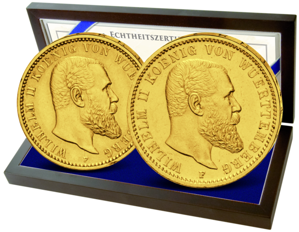 Gold-Satz 10+20 Mark Württemberg Wilhelm II. J.295+296 (2 Münzen)