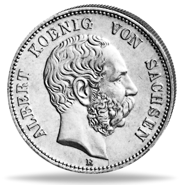 Sachsen, 2 Mark Albert - Münze Vorderseite
