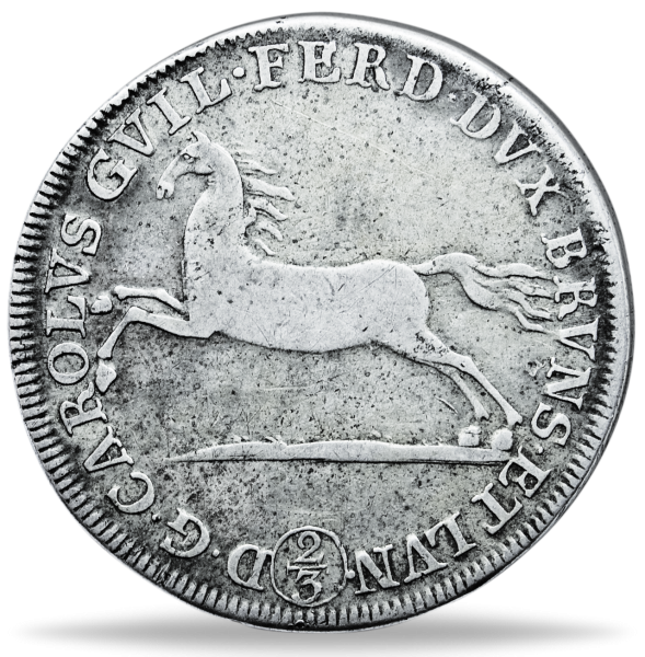 2_3 Taler Sachsenross - Rückseite Münze