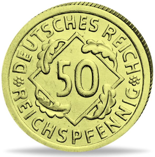 Weimarer Republik, 50 Reichspfennig 1925 E, Weimar - selten - Münze Vorderseite