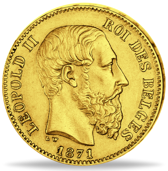 20 Belgische Francs Leopold II - Vorderseite Münze