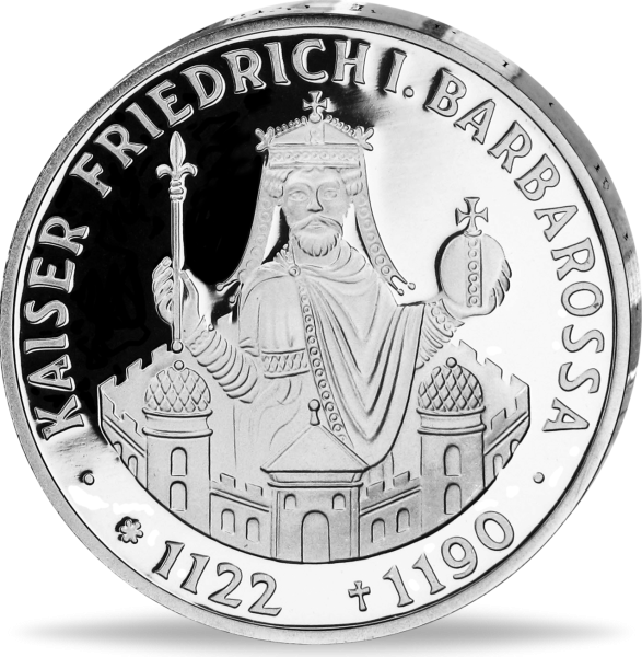 10 Deutsche Mark Kaiser Friedrich Barbarossa - Vorderseite BRD Münze