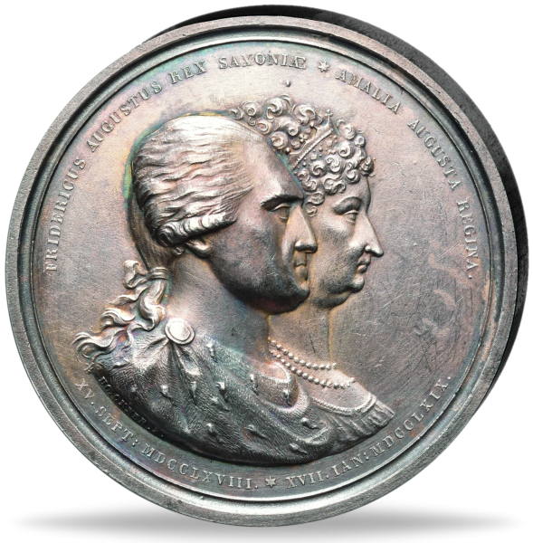 Sachsen, Silber-Medaille oJ 1818 Friedrich August - Medaille Vorderseite