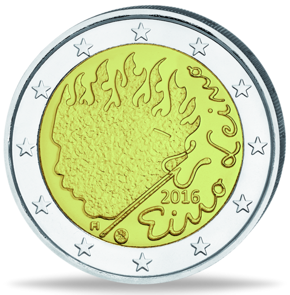 2 Euro „Eino Leino“ - Münze Vorderseite