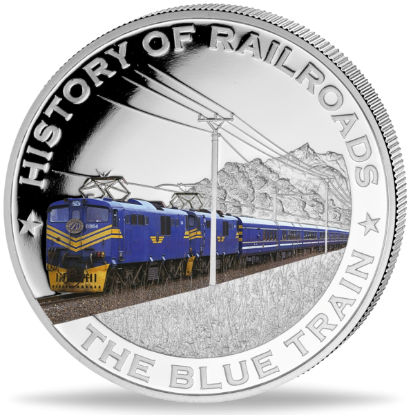 5 Dollar Blue Train - Vorderseite Farbmünze