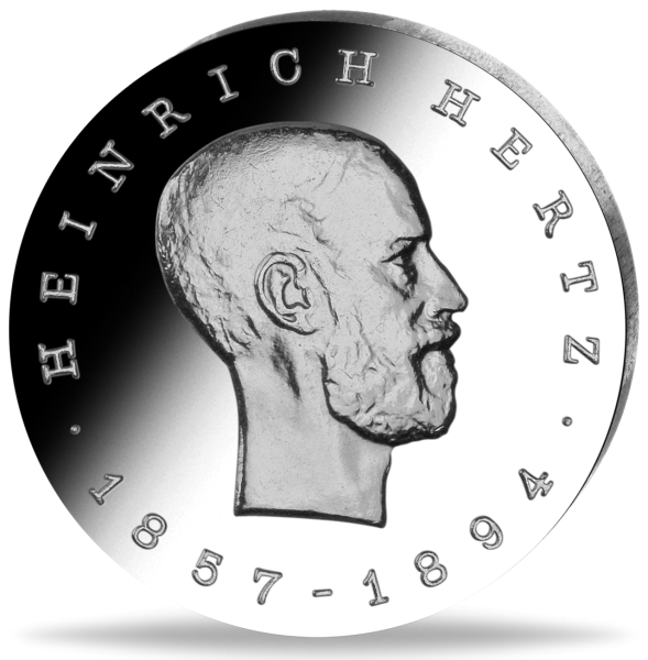 5 Mark Heinrich Hertz Alu Abschlag - Vorderseite Münze