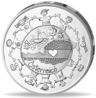 10 Euro Oesterreich - Rückseite Münze 10 Euro Oesterreich - Rückseite Münze