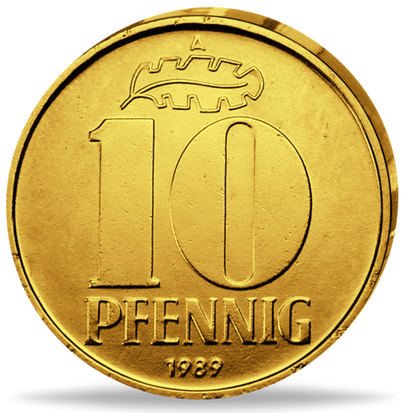 10 pfennig vergoldet - Münze Vorderseite