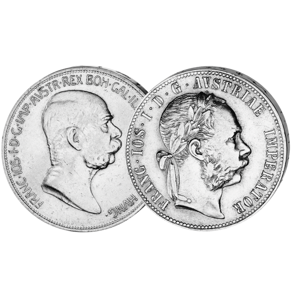 1 Fl + 5 Kr Franz Joseph I. - Satzbild