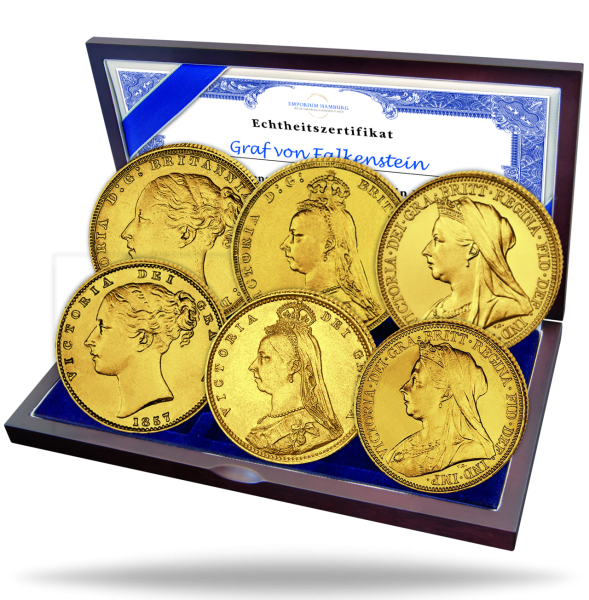 Sovereign-Kollektion Victoria Goldtypen 6 Mz - Satzbild