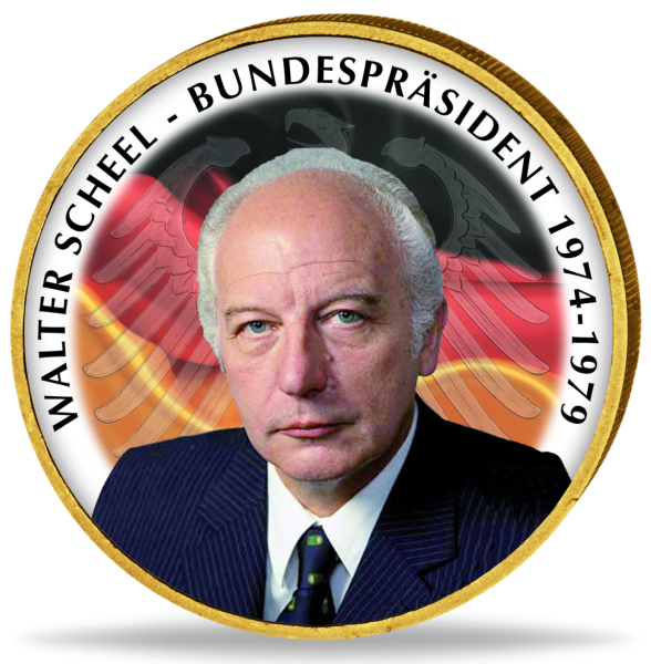 2 Euro Walter Scheel - Vorderseite Münze
