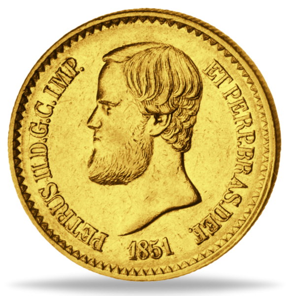 20000 Reis Peter ll 1851 - Vorderseite Münze