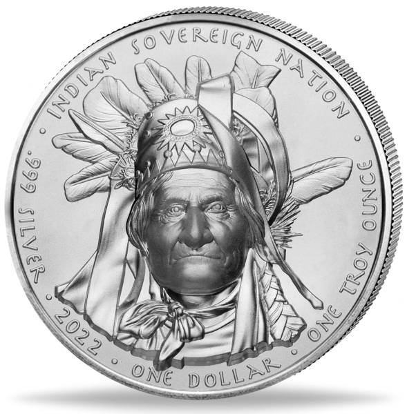 1 Dollar Geronimo - Vorderseite Münze