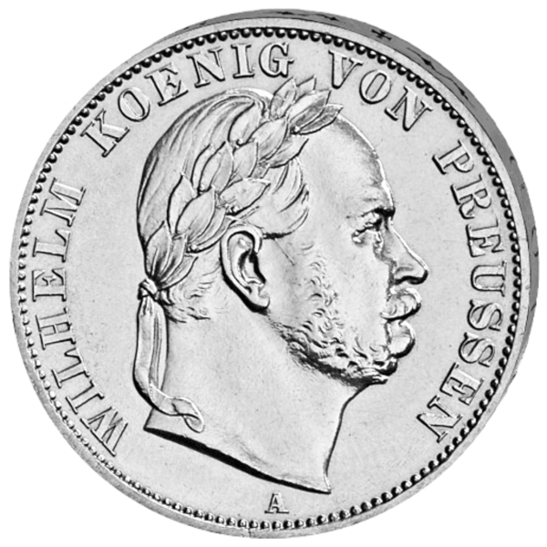 Preussen Wilhelm I. 1866 (Thun 271) - Münze Vorderseite