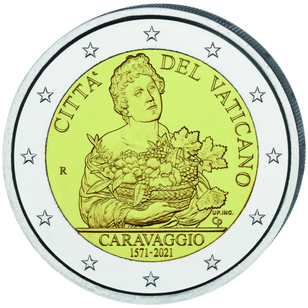 2 Euro Caravaggio - Vorderseite Münze