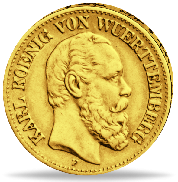 10 Mark Karl I. - Vorderseite historische Münze