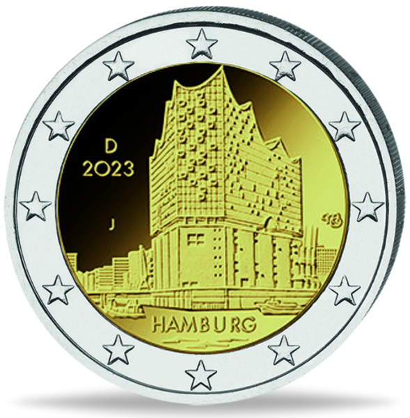 2 Euro Elbphilharmonie - Vorderseite Münze