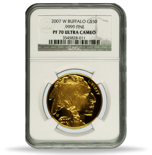 USA, 50 $ Büffel/Sioux Häuptling 2007, NGC PF70 Ultra Cameo - Vorderseite