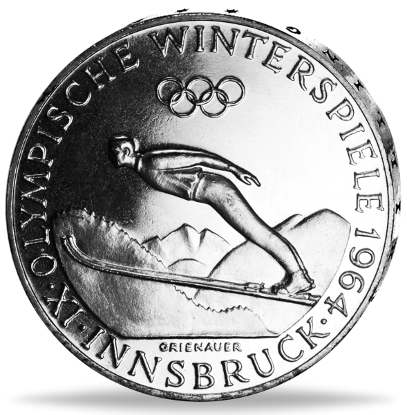 50 Schilling Olympiade Innsbruck, 1964 - Silber Münze Vorderseite