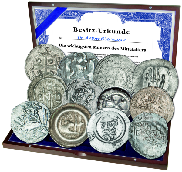Mittelalter-Silbersatz- Kassette