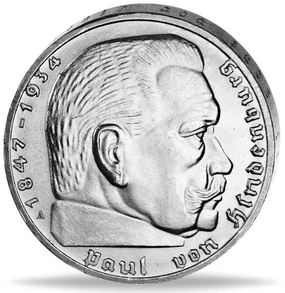 2 Reichsmark Hindenburg - Vorderseite Münze