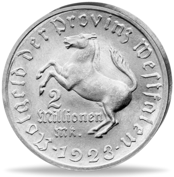 2 Milliarde Mark „von Stein, Aluminium“ 1923 Stempelglanz - Münze Vorderseite