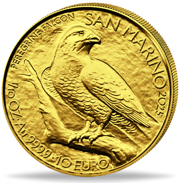 10 Euro Wanderfalke 1/10 Unze Gold - Münze Vorderseite