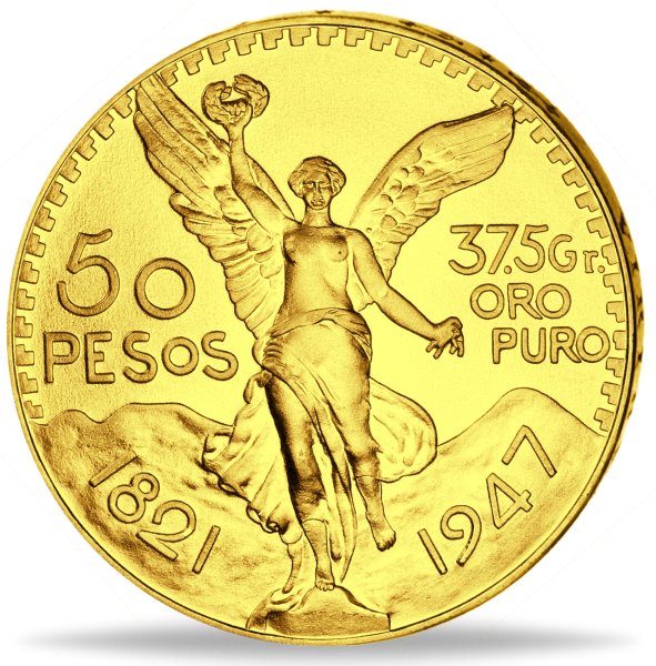 50 Peso Freiheitsstatue - Münze Vorderseite