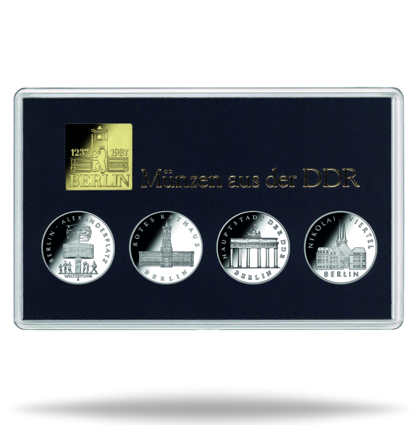 DDR-Themens. Berlin (BrT/Alex/RRB/Niko) 4 Mz.+Plakette (st) - Satzbild