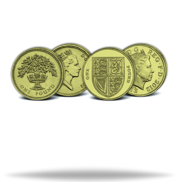 2x1 Pfund ElizabethII 1987-2013 - Satzbild