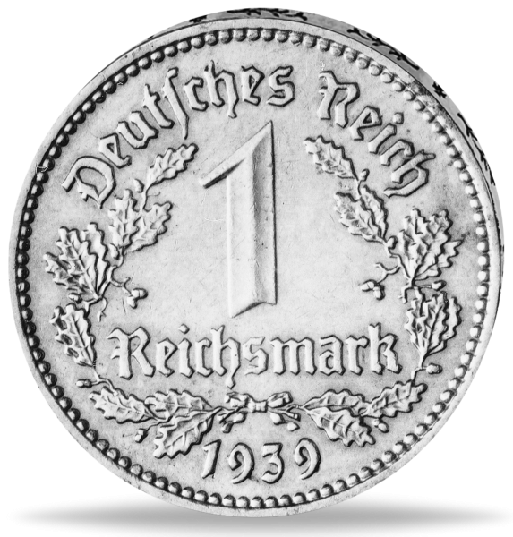 1 Reichsmark Nickel - Münze Vorderseite