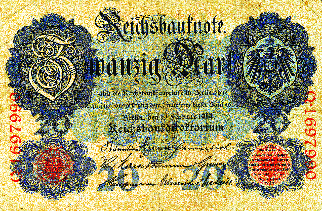 Deutsches Kaiserreich, 20 Mark 1914, Reichsbanknote | Münzen