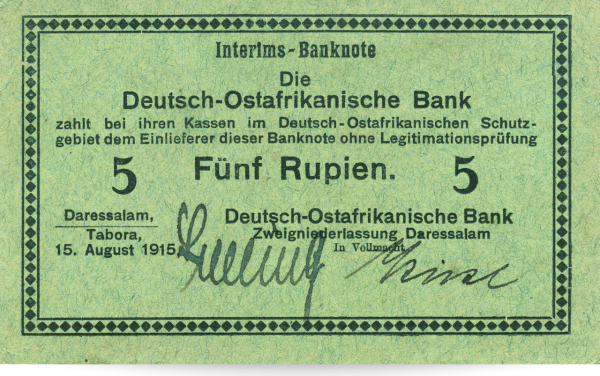 5 Rupien Banknote 1915-1916 - Vorderseite