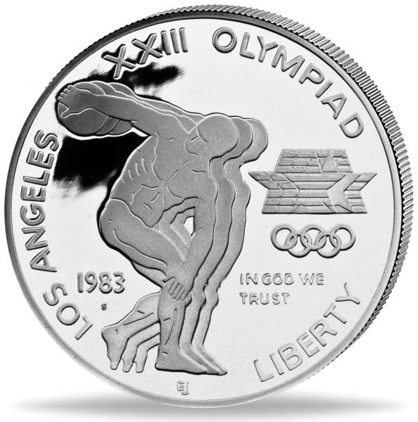 1 Dollar Olympia Los Angeles - Vorderseite Münze